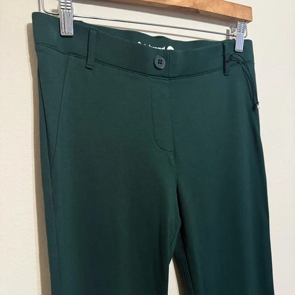 Betabrand Straight Leg Green Pants Womens M Petite Hunter Green - Picture 4 of 6